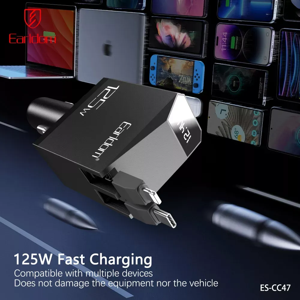 Car Charger 2.4A 1U 1C Earldom ES-CC47 - фото 7