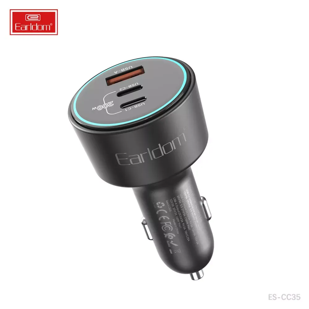 Car Charger 2.4A 1U 2C Earldom ES-CC35 — Earldom