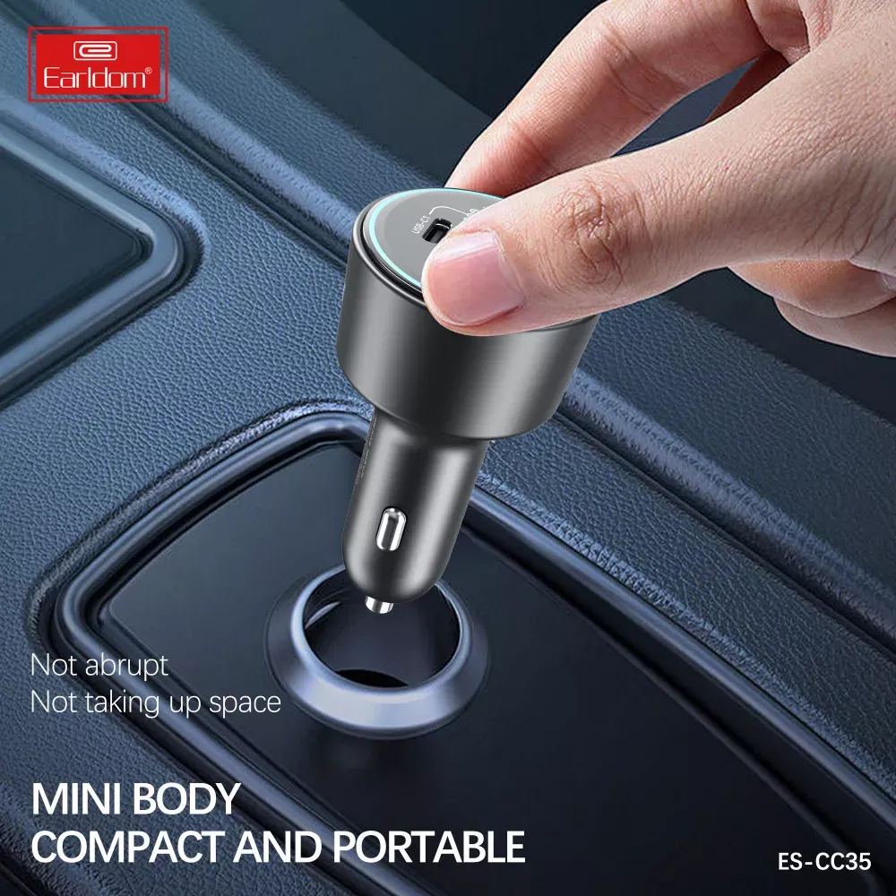 Car Charger 2.4A 1U 2C Earldom ES-CC35 - фото 5