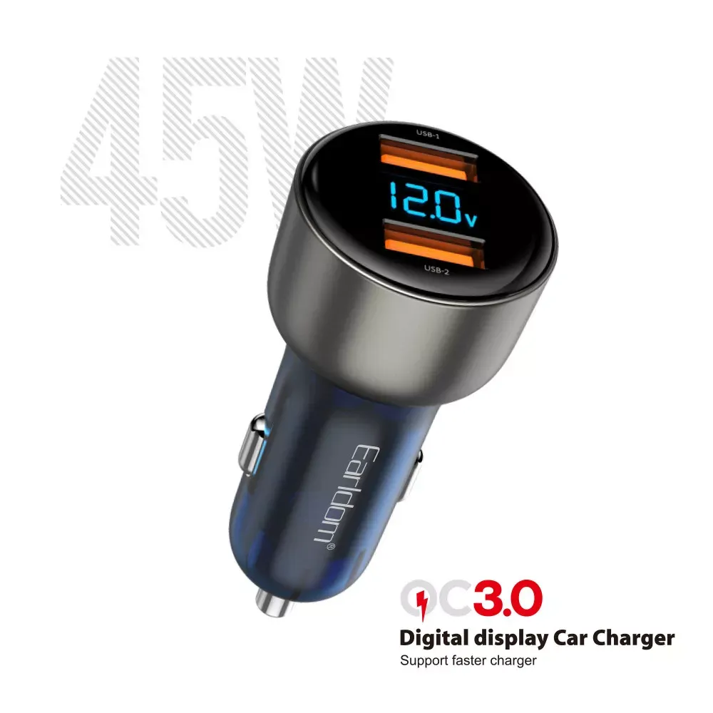 Car Charger 2.4A 2U Earldom ES-CC9 — Earldom