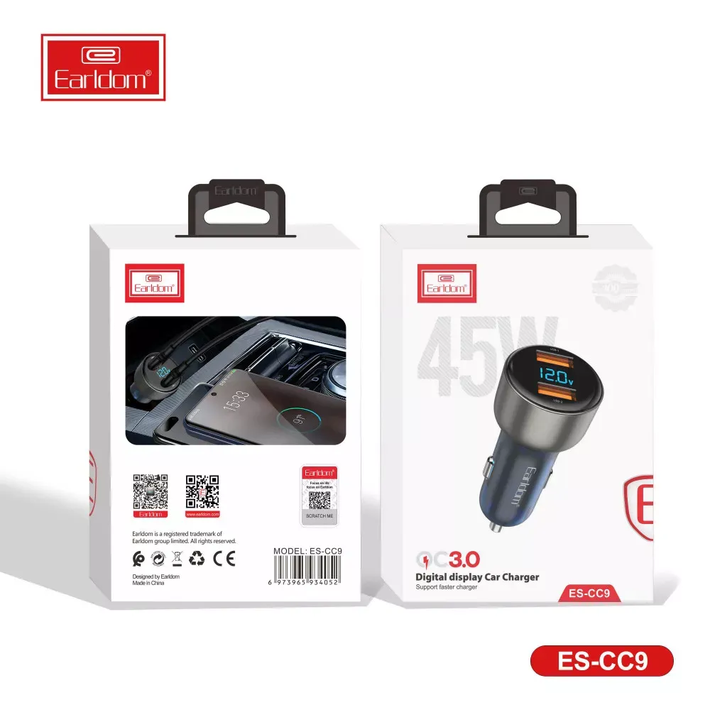 Car Charger 2.4A 2U Earldom ES-CC9 - фото 3