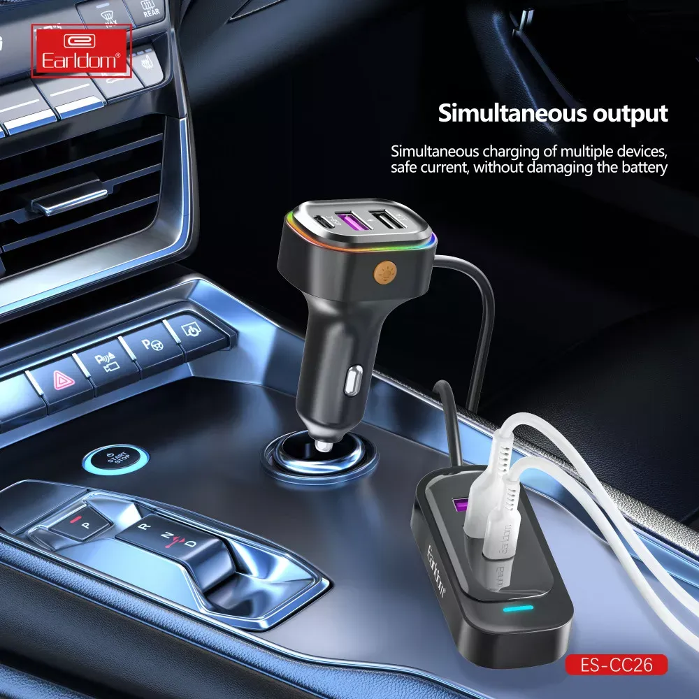 Car Charger 2.4A 4U 2C Earldom ES-CC26 - фото 8