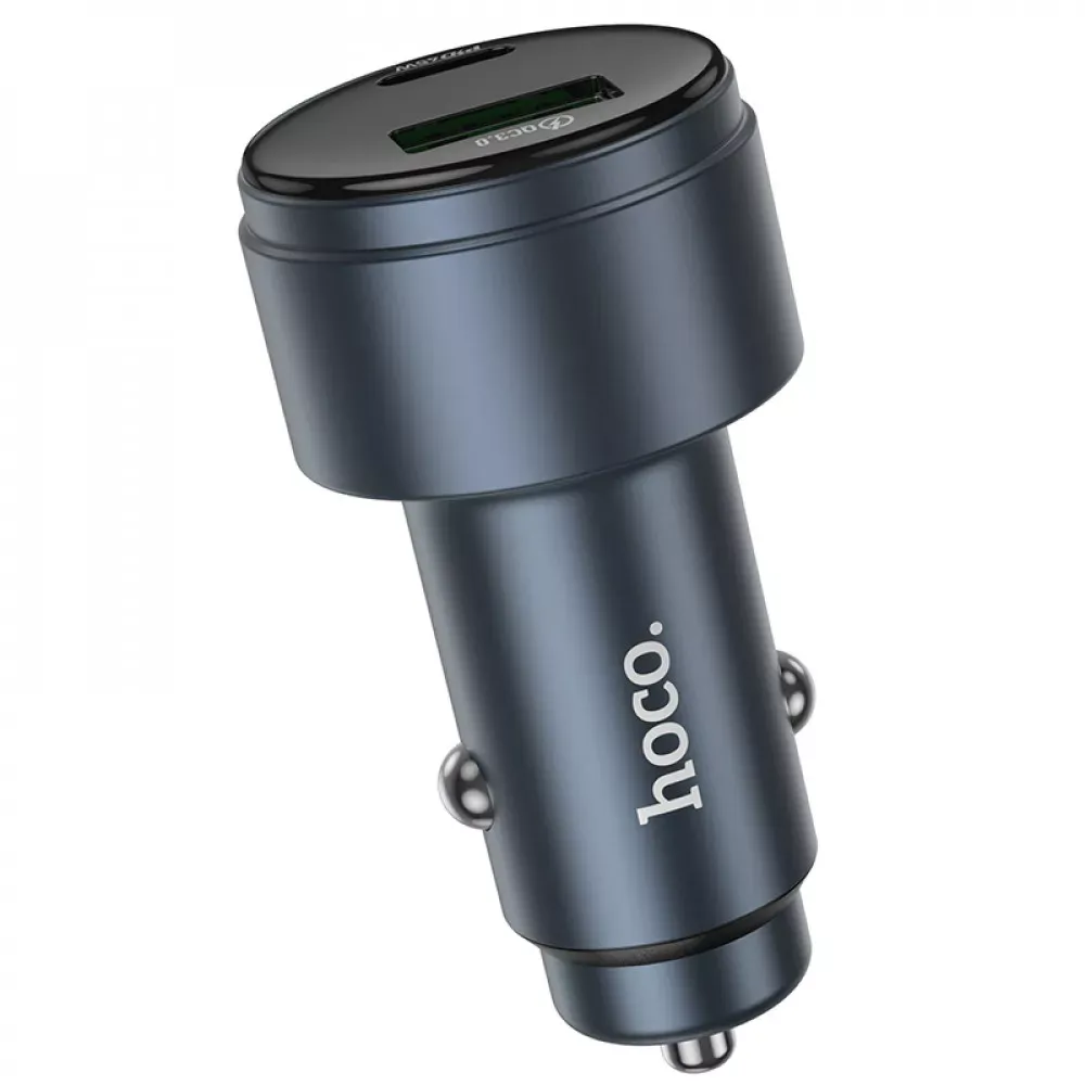 Car Charger | 45W | QC3.0 — Hoco Z57B — Metal gray - фото 4