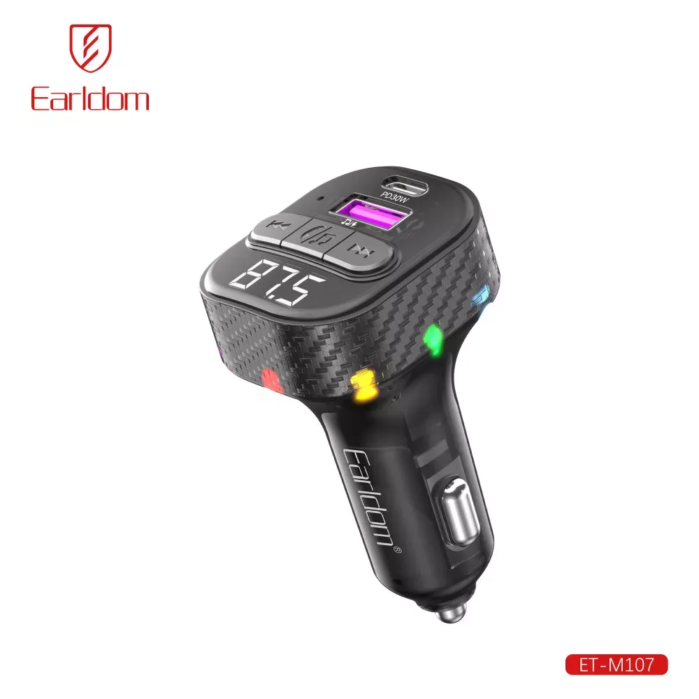 Fm Modulator MP3 Car Charger 3.0A 1U 1C Earldom ET-M107 — Earldom