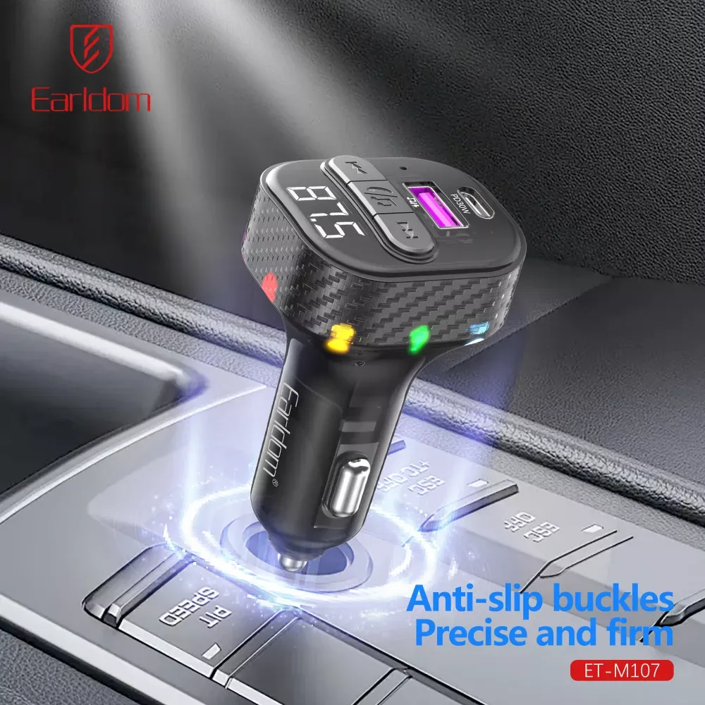 Fm Modulator MP3 Car Charger 3.0A 1U 1C Earldom ET-M107 — фото 4