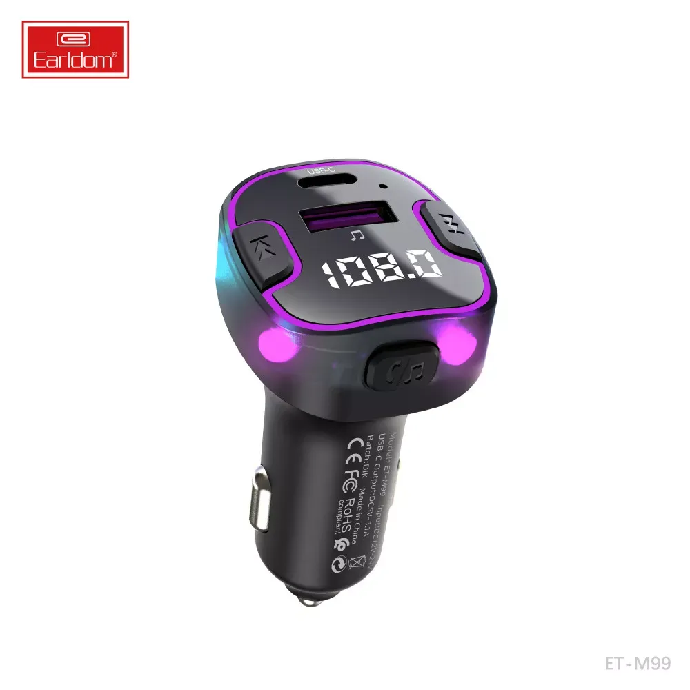 Fm Modulator MP3 Car Charger 3.0A 1U 1C Earldom ET-M99 — Earldom