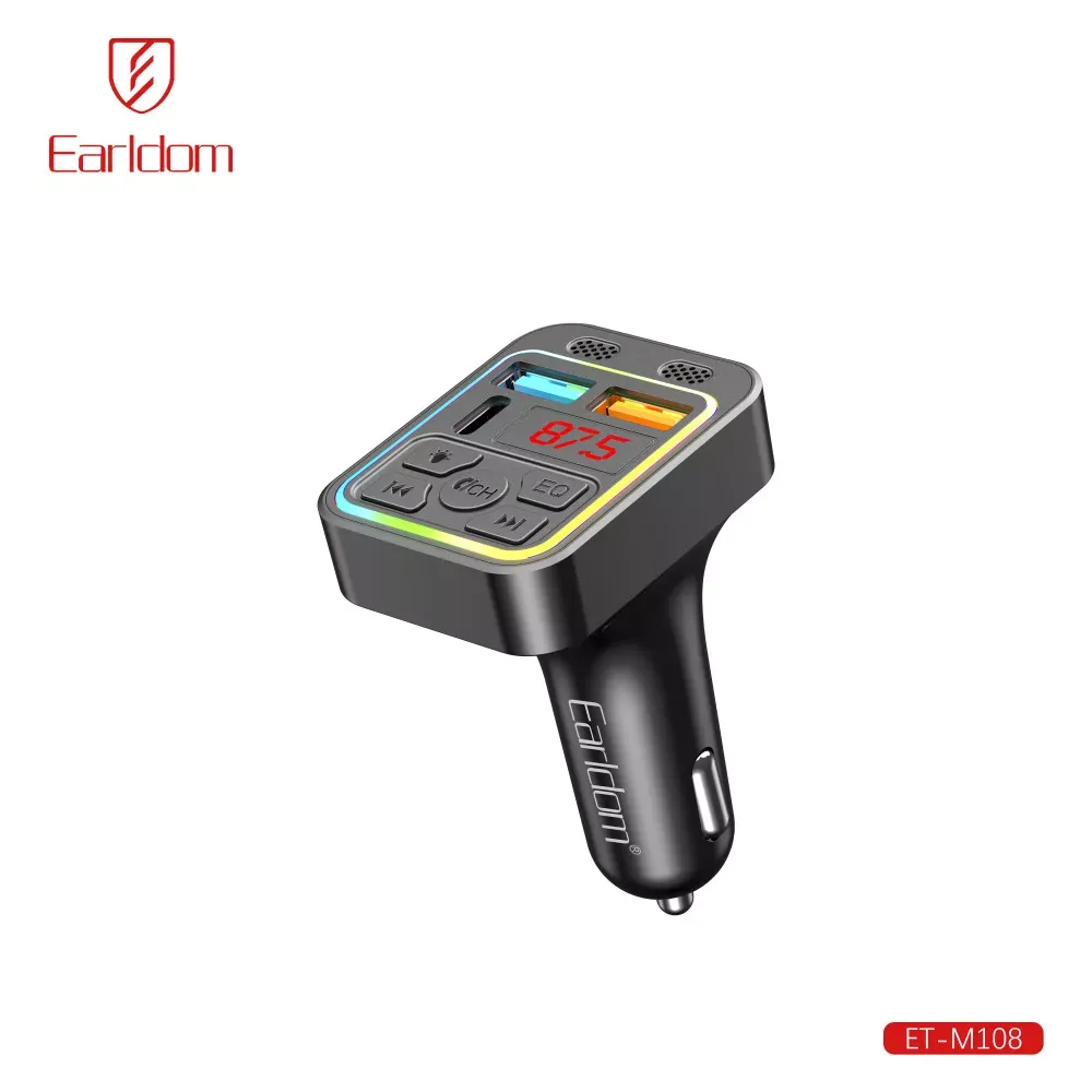 Fm Modulator MP3 | Car Charger | 3.1A | 2U | 1C — Earldom ET-M108 — Earldom