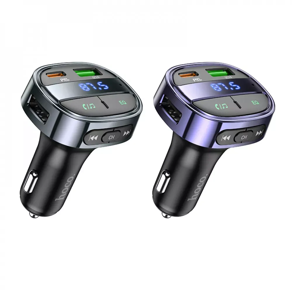 Fm Transmitter MP3 | Car Charger | 3.0A | PD30W | 1U — Hoco E70 — magic night - фото 4