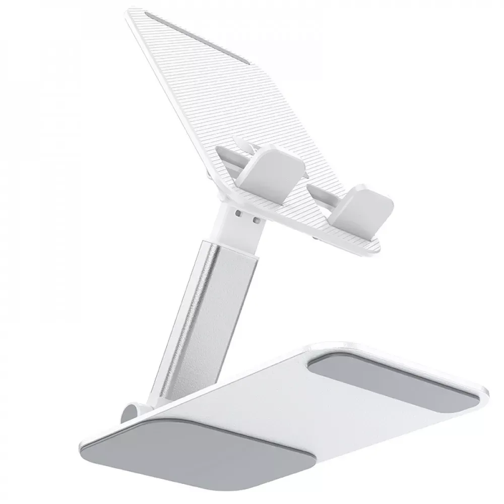 Holder — Hoco PH50 Ivey folding rotatable desktop holder — white - фото 11