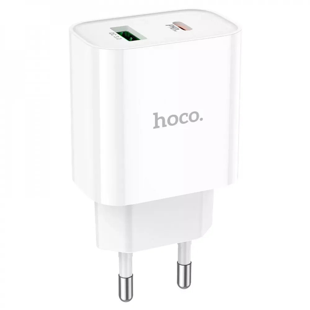 Home Charger 20W PD QC3.0 Hoco C80A — White — Hoco