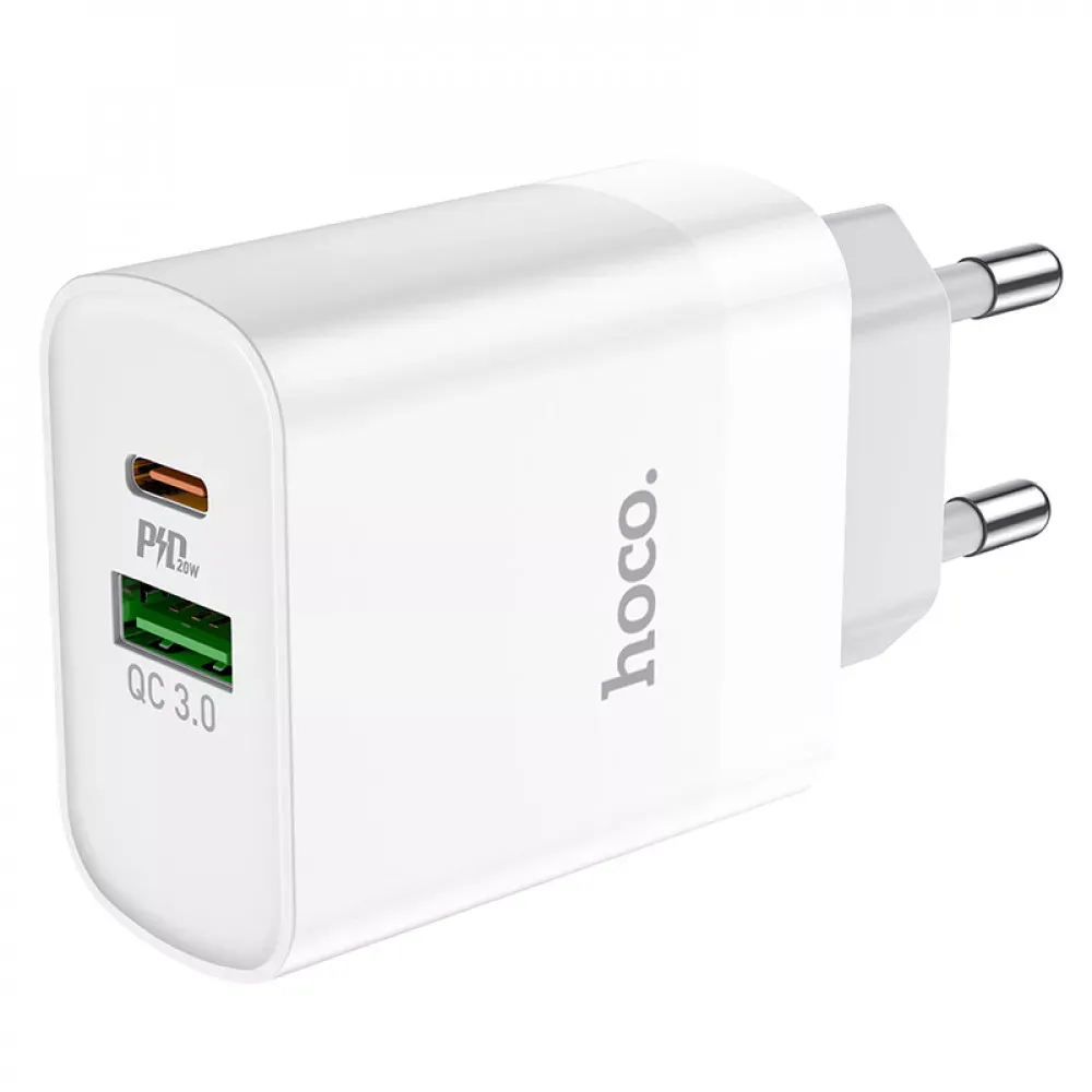 Home Charger 20W PD QC3.0 Hoco C80A — White - фото 9