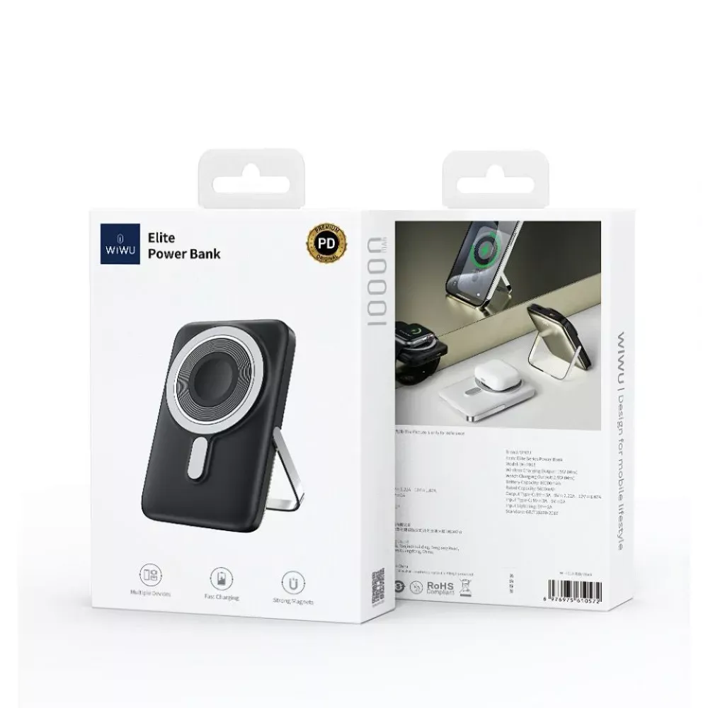 Power Bank 10000 mAh | 22.5W — WiWU Wi-P018  — Gray - фото 3