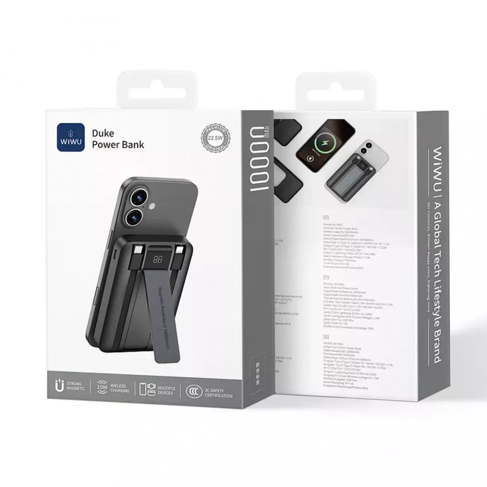 Power Bank 10000 mAh | 22.5W — WiWU Wi-P061 — фото 3