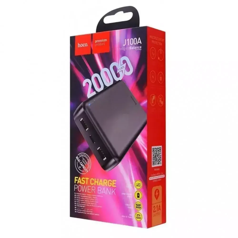Power Bank 20000 mAh — Hoco J100A — Black - фото 3