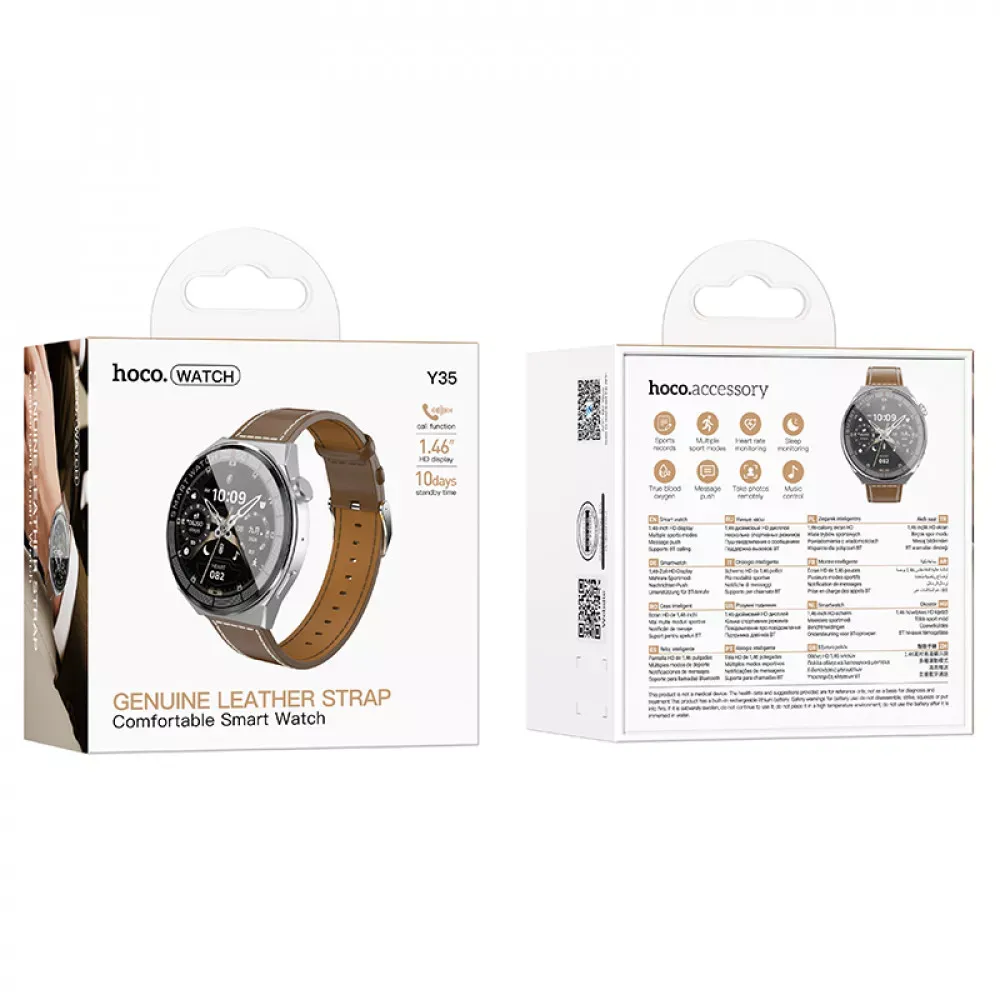 Smart Sports Watch (Call Version) Hoco Y35 — Silver - фото 3