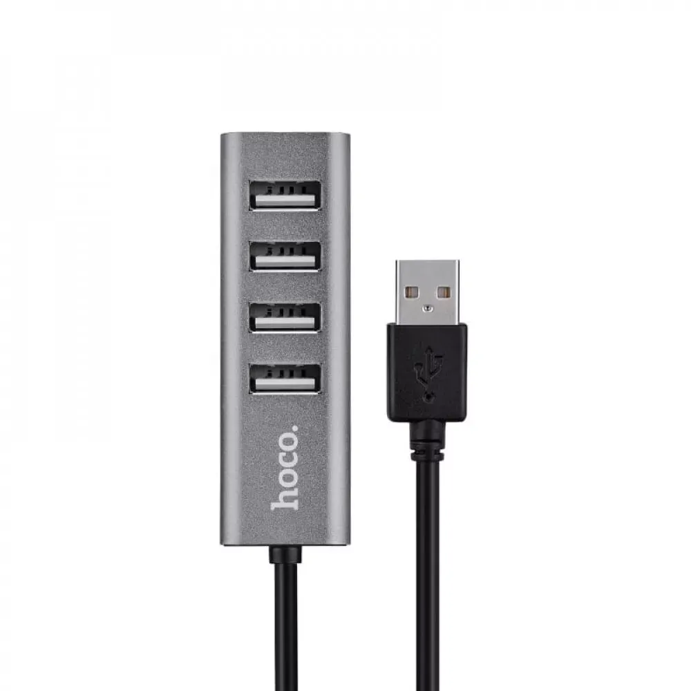 USB HUB Hoco HB1 Line Machine ; USB To 4 USB — Tarnish - фото 3