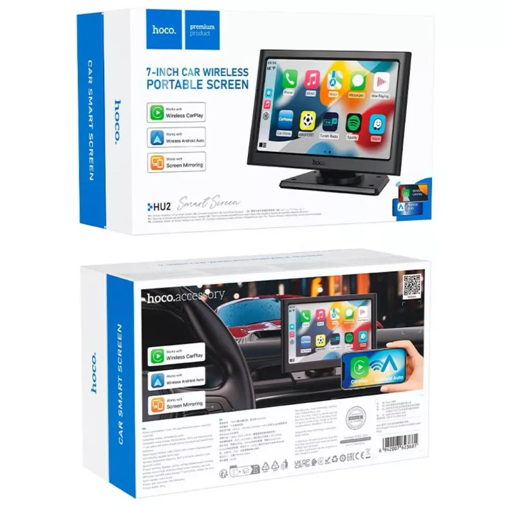 Автомобильный мультимедийный монитор 7" дюймов — Hoco HU2 - фото 3
