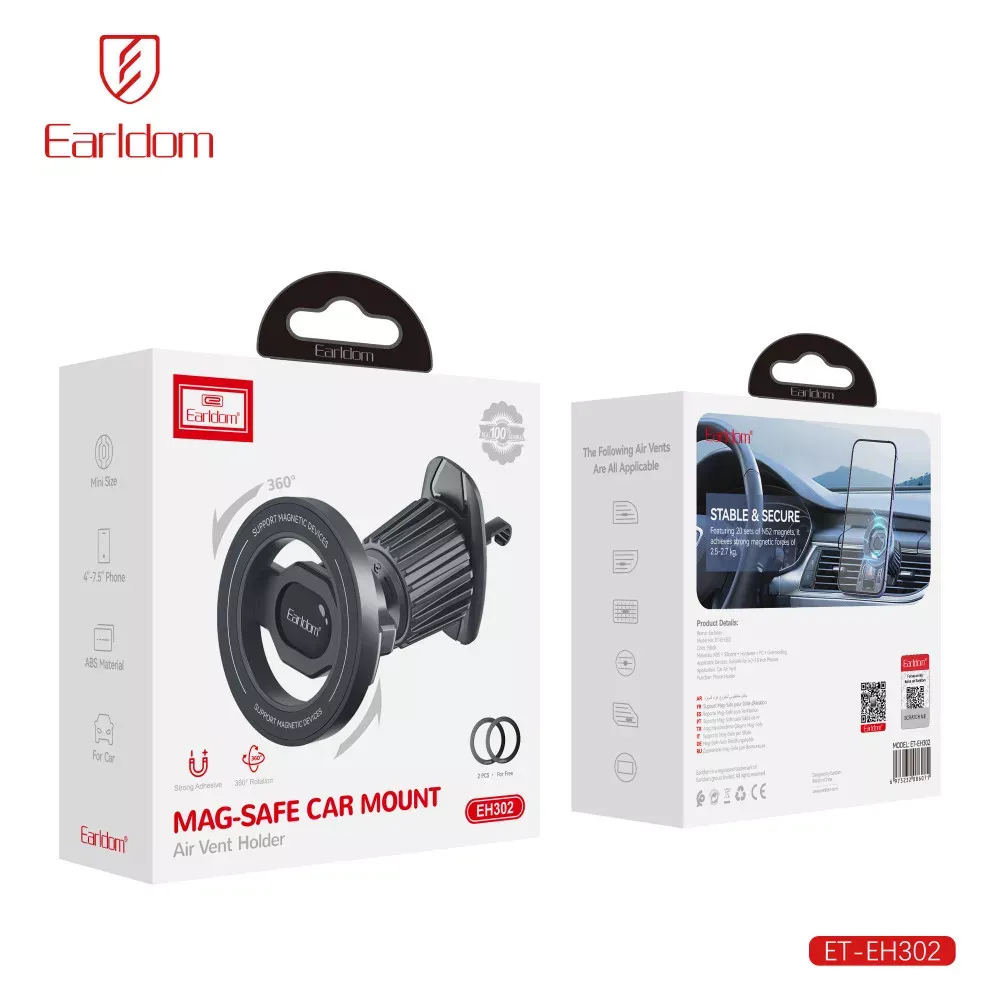 Автотримач магнітний на повітропровід — Earldom ET-EH302 - фото 3