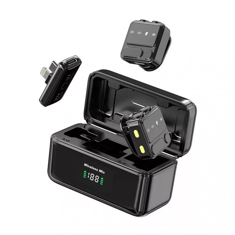 Беспроводной микрофон для телефона USB C+Lightning — Wiwu Wi-WM005 — Wiwu