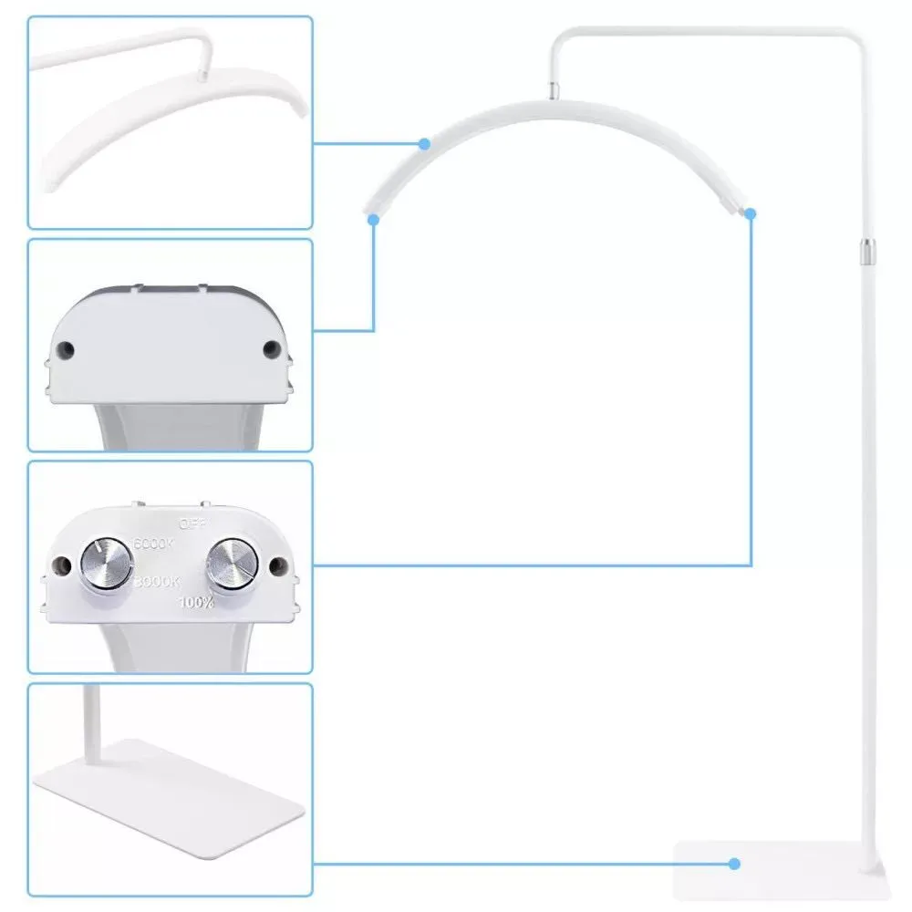 Бестеневая LED лампа HD-M8X 50W 3000K-6000K | 70x20 | 320 Lights |  — White — Различные