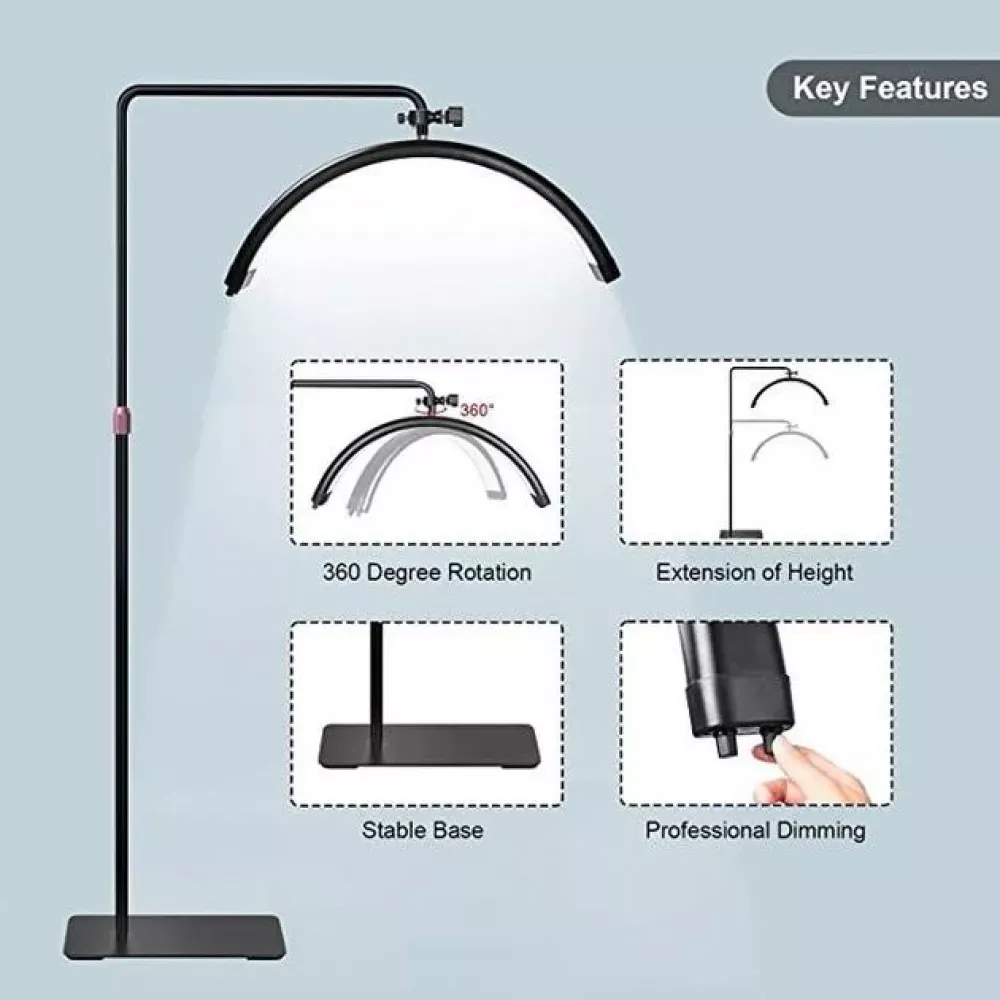 Бестеневая LED лампа HD-M8X 50W 3000K-6000K | 70x20 | 320 Lights |  — White - фото 4