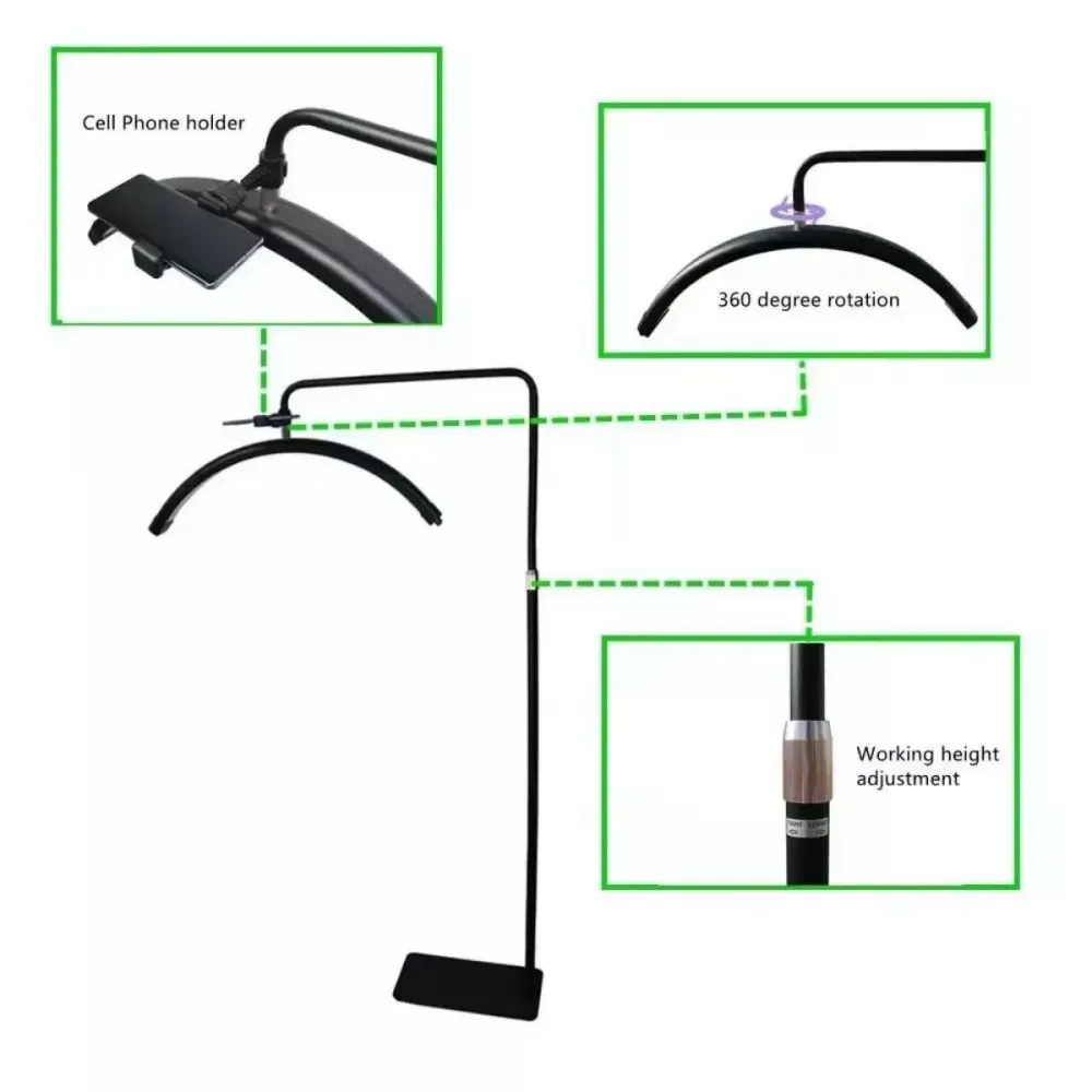 Бестеневая LED лампа HD-M8X 50W 3000K-6000K | 70x20 | 320 Lights |  — White - фото 7