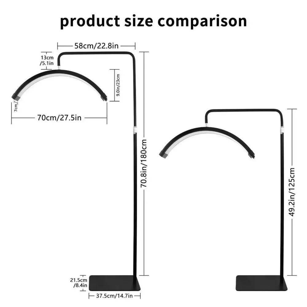 Бестеневая LED лампа HD-M8X 50W 3000K-6000K | 70x20 | 320 Lights |  — White - фото 8