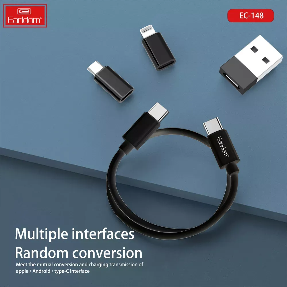 Кабель 3 in 1 ( L , M , С ) 2A (1m) — Earldom EC-148 - фото 7