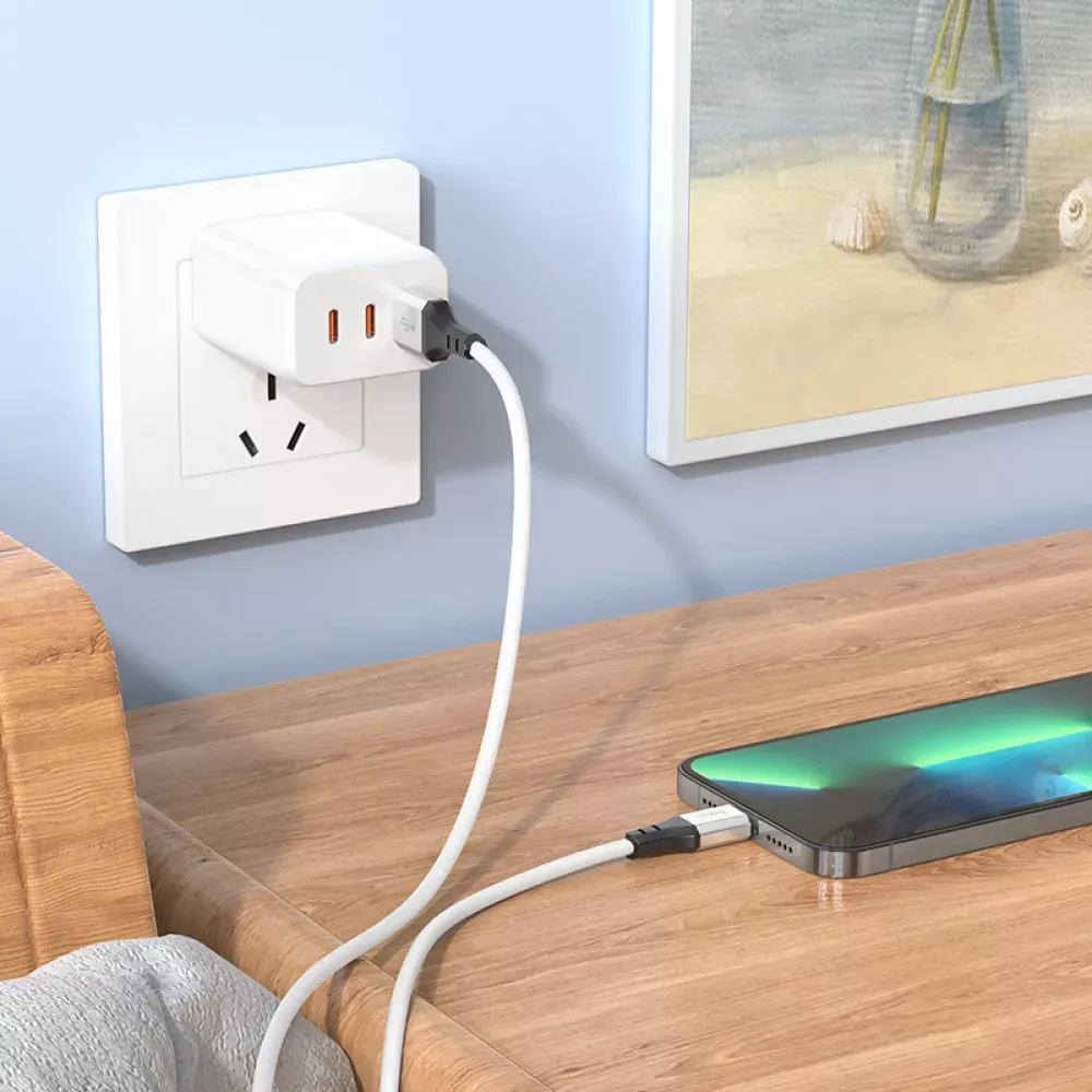 Кабель Lightning 2.4A (1m) Hoco X86 — Black - фото 5