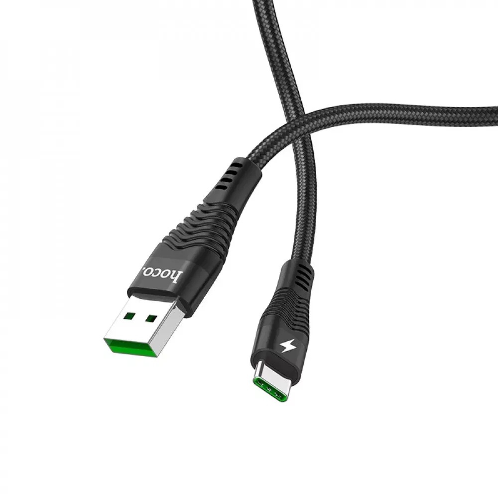 Кабель USB C 5A (1.2m) — Hoco U53 — Black