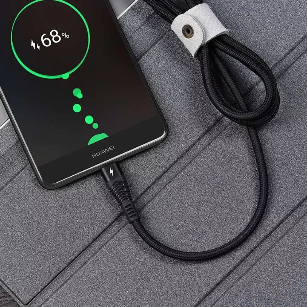 Кабель USB C 5A (1.2m) — Hoco U53 — Black - фото 4