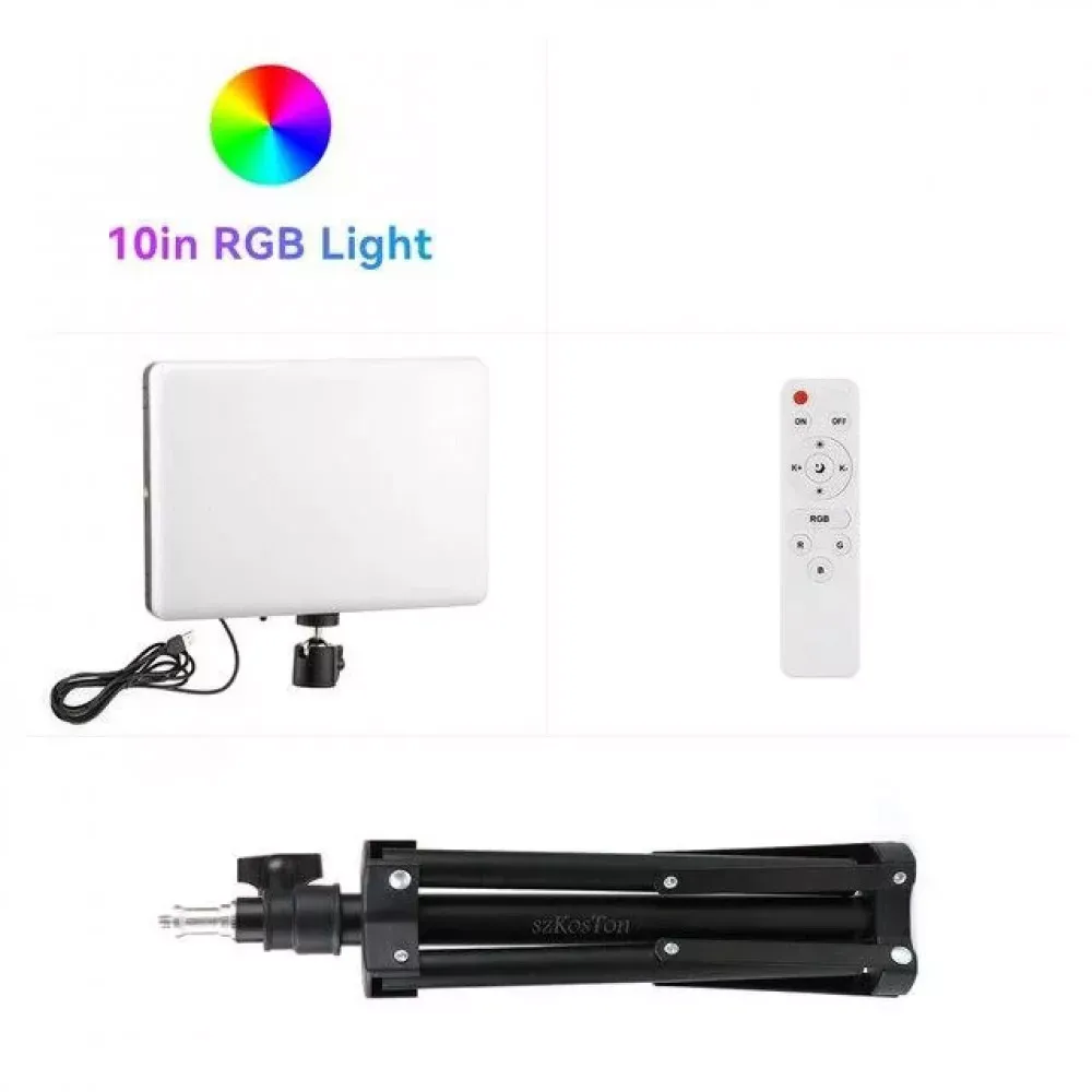 Лампа видеосвет LED RGB PM26 23x16 cm 96 Lights 2700K-6000K Remote USB + Adapter inside - фото 7
