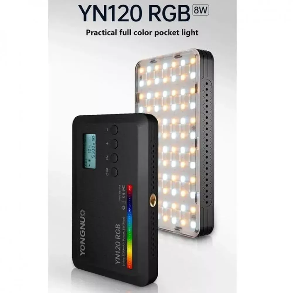 Накамерный видеосвет LED RGB — Yongnuo YN120RGB — YongNuo
