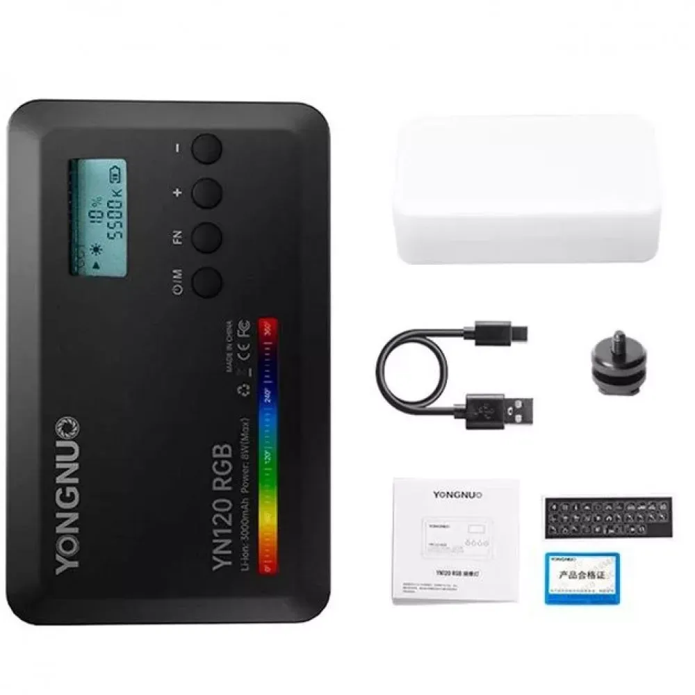 Накамерный видеосвет LED RGB — Yongnuo YN120RGB - фото 3