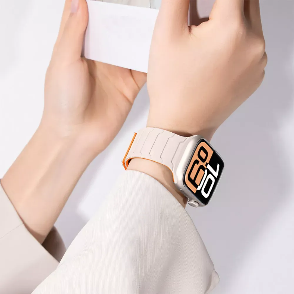 Ремінець Hoco WA39 Apple Watch 38 mm 40 mm 41 mm — Starlight & Orange — фото 5