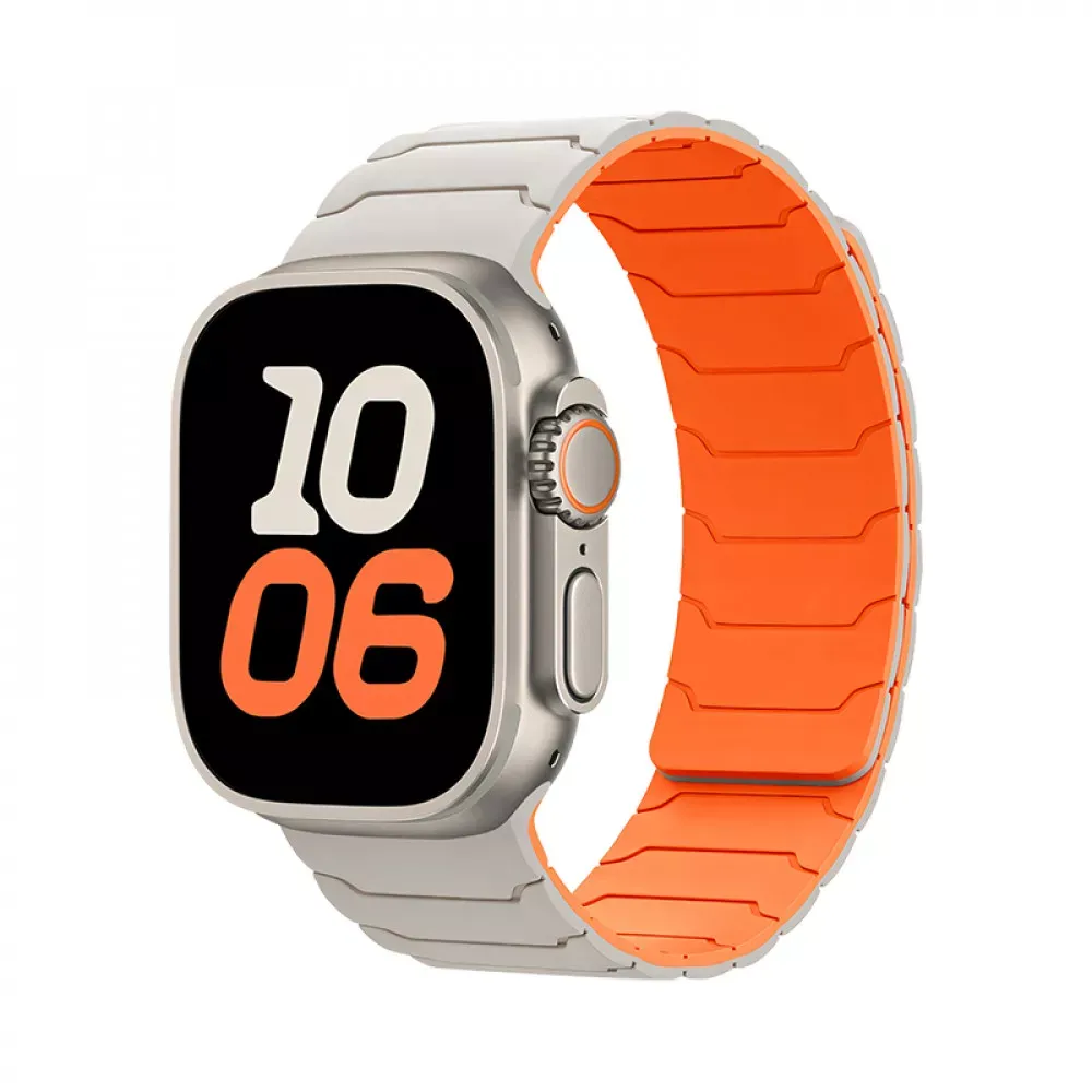 Ремінець Hoco WA39 — Apple Watch 42 mm | 44 mm | 45 mm | 49 mm — Starlight & Orange — Hoco Apple Watch Series 3 42 mm, Apple Watch Series 4 44 mm, Apple Watch Series 7 45 mm, Apple Watch Series 8 49 mm