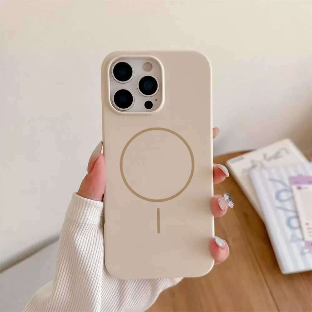 Silicone Case HC with MagSafe — iPhone 16 Pro — Stone — Apple HQ Apple iPhone 16 Pro