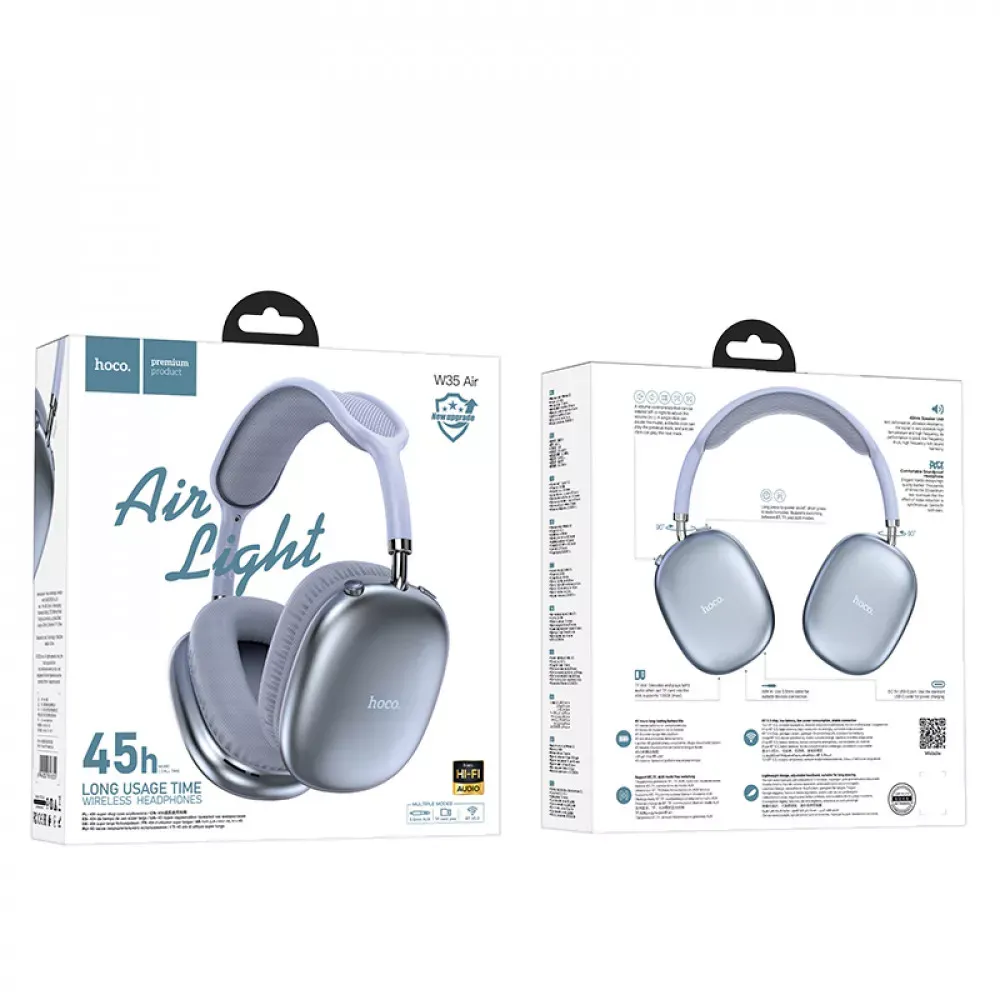 Bluetooth Headphones — Hoco W35 Air Triumph — Blue - фото 3