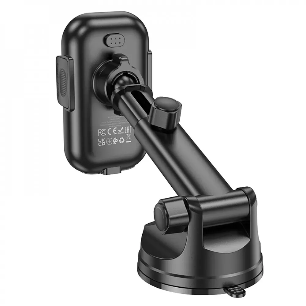 Car Holder Hoco HW5 Journey wireless fast charging — Black — фото 6