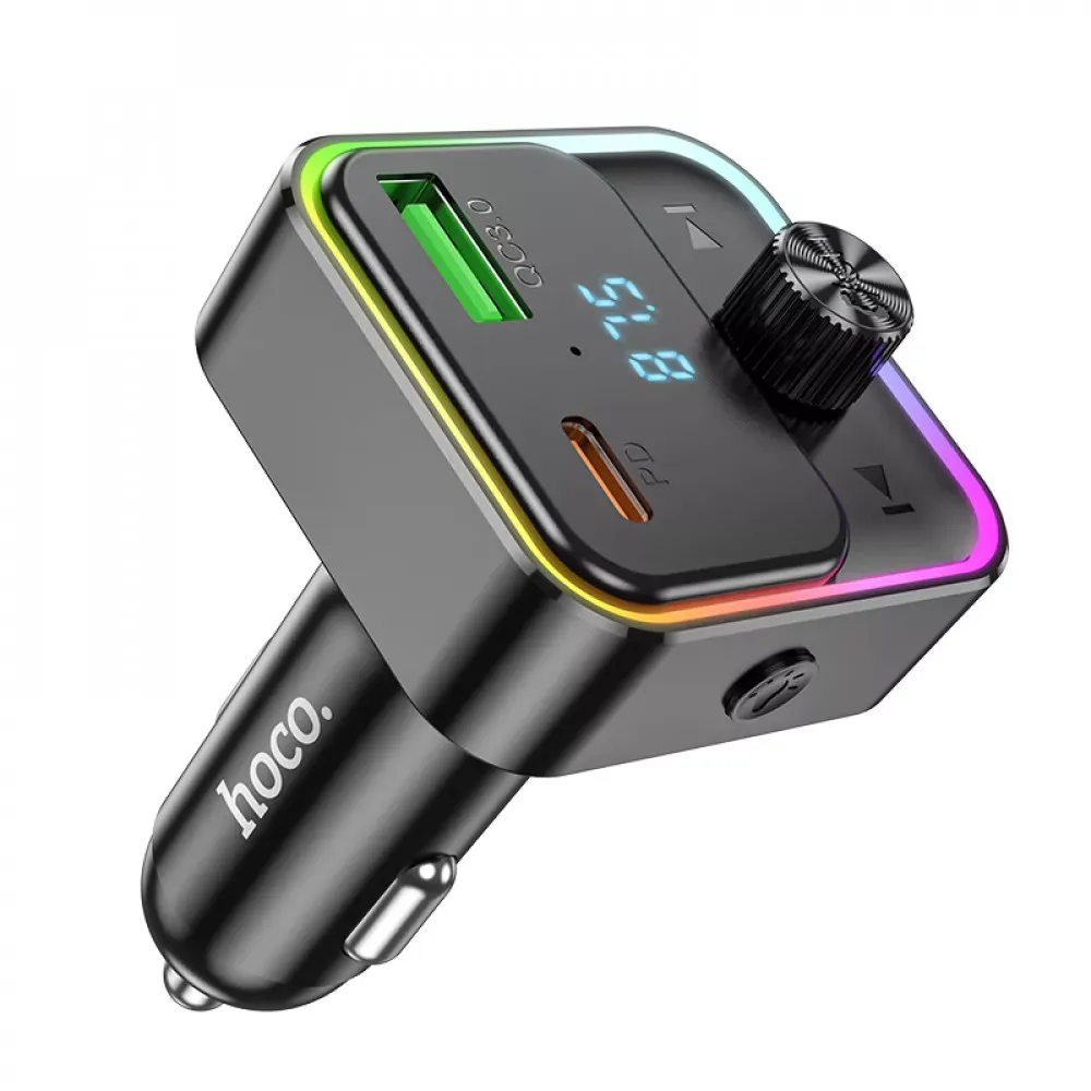 Fm Transmitter MP3 | Car Charger | 3.0A | PD30W | 1U — Hoco E81 — Black — Hoco