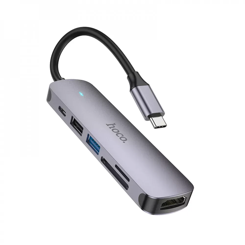 HUB USB C To HDTV ; PD ; 3USB — Hoco HB28 — Hoco