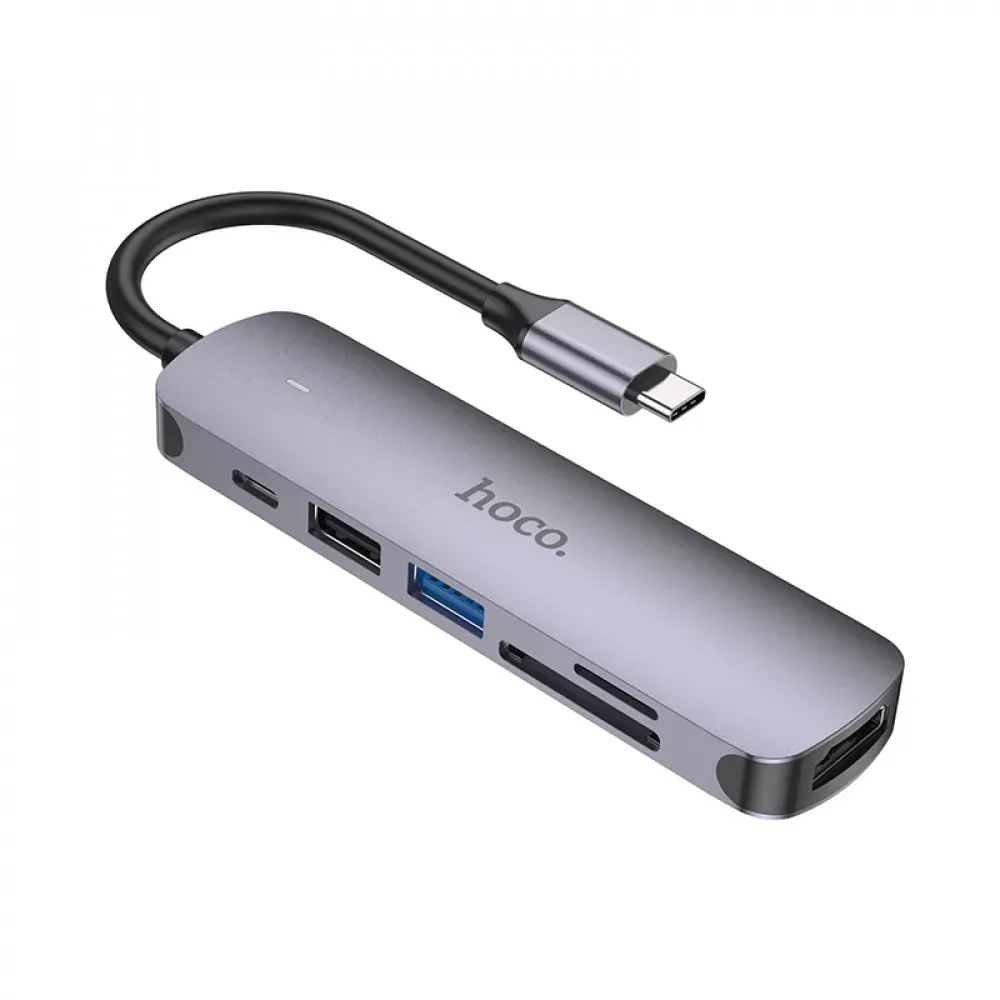 HUB USB C To HDTV ; PD ; 3USB — Hoco HB28 - фото 4