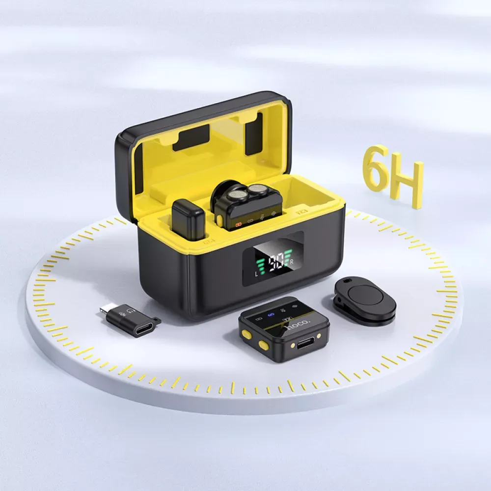 Wireless Digital Microphone — Hoco L17 Dual-mic (iP/Type-C) - фото 8