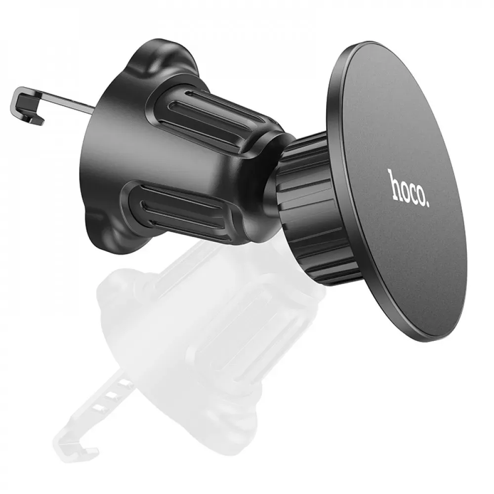 Автотримач магнітний на повітропровід Hoco H12 Fine jade — Black - фото 5