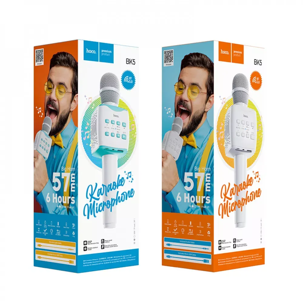 Караоке - микрофон Hoco BK5 Cantando — White - фото 3