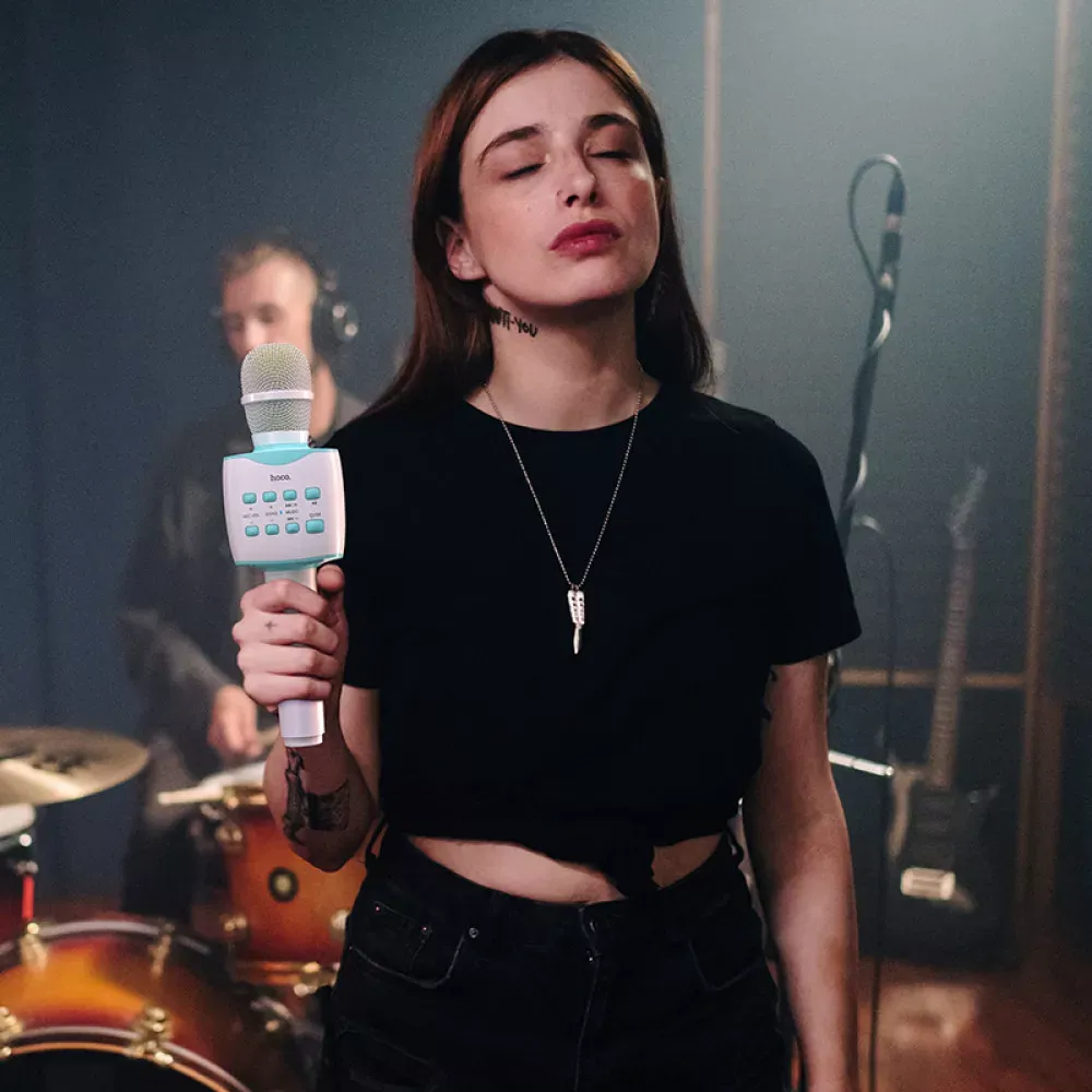 Караоке - микрофон Hoco BK5 Cantando — White - фото 6