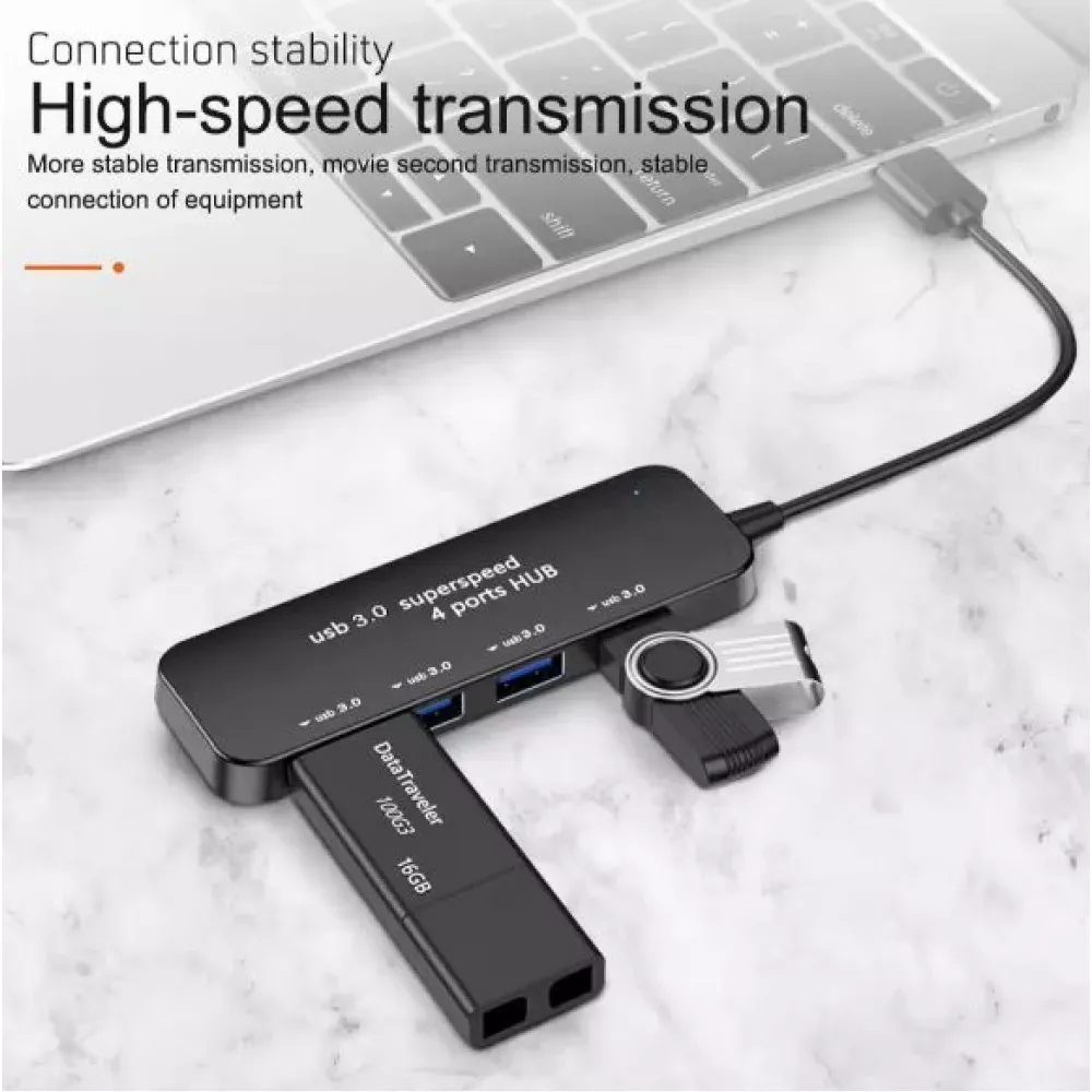 USB HUB : USB 3.0 To 4 USB 4 in 1 - фото 3