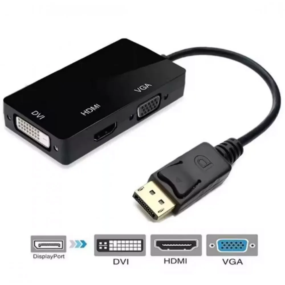 Переходник DP to VGA HDMI DVI 3 in 1 — Различные