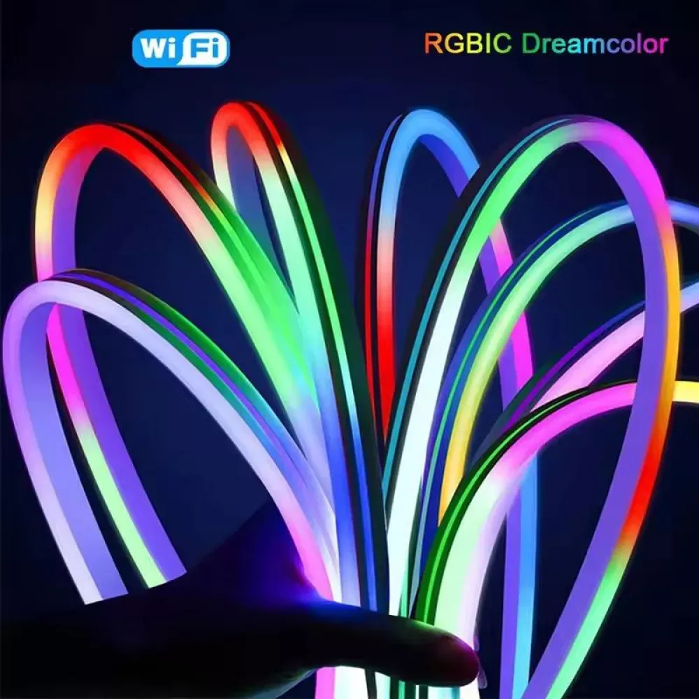 LED лента RGB Neon Rope 5м c пультом IP67 - фото 6