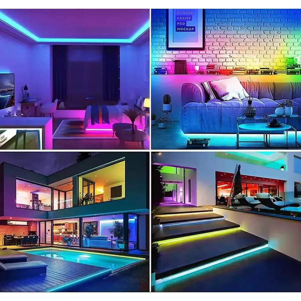 LED лента RGB Neon Rope 5м c пультом IP67 - фото 7